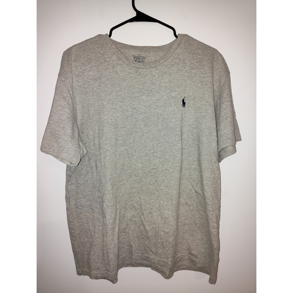Polo Ralph Lauren Mens Heather Grey Cotton Short Sleeve Pony T-Shirt Large